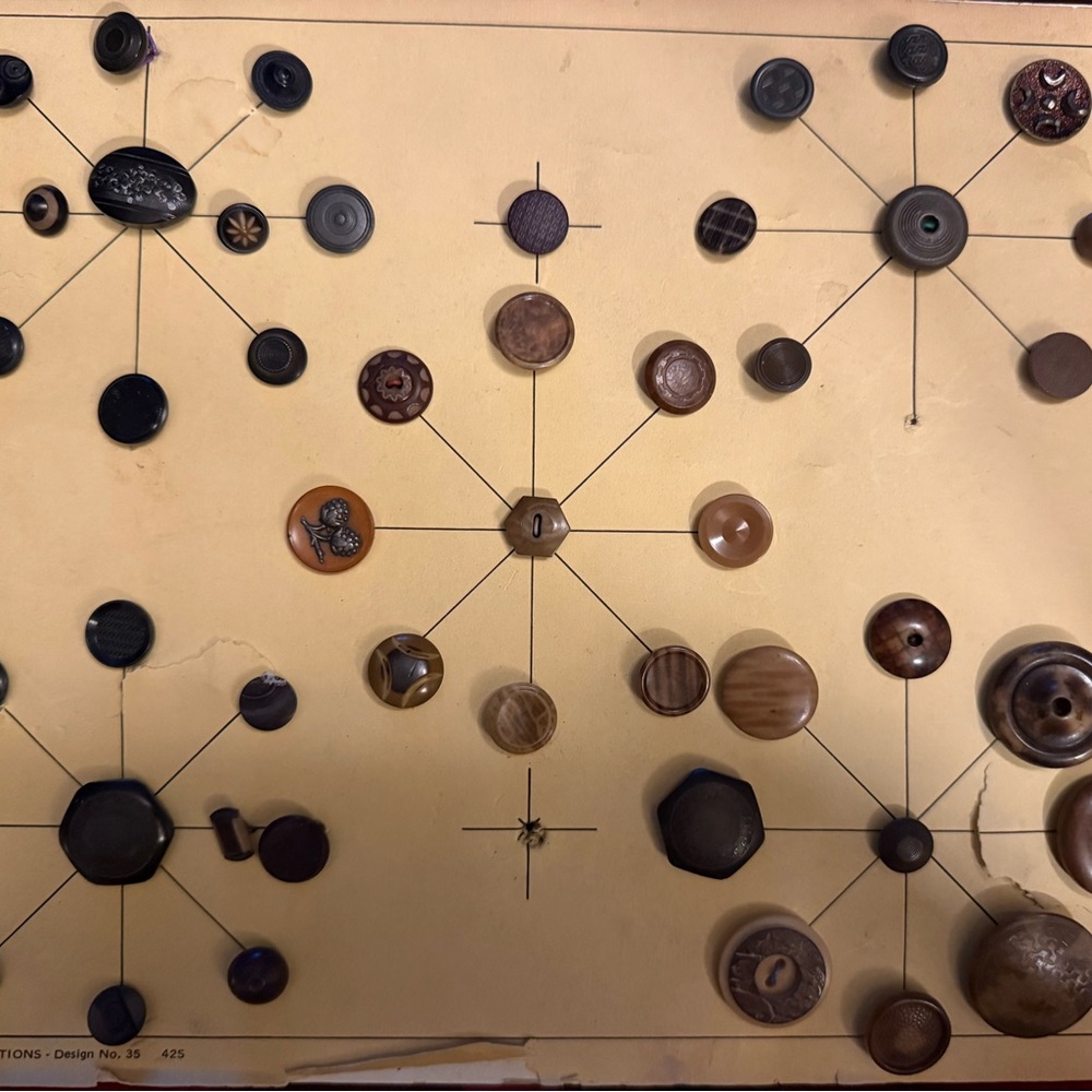 Vintage button sheet by June’s Creations Design No. 35 (48 buttons)
